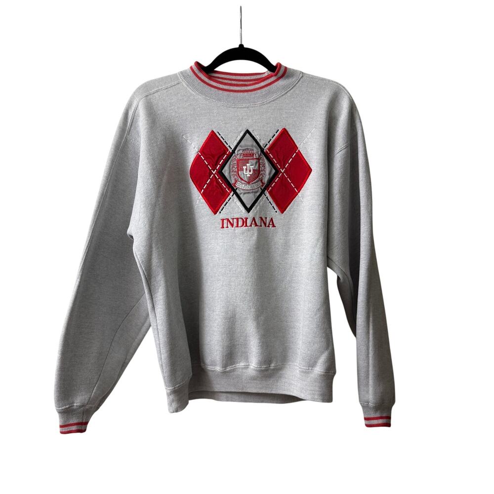 Vintage 90s Indiana University Hoosiers Embroidered Sweatshirt Crewneck